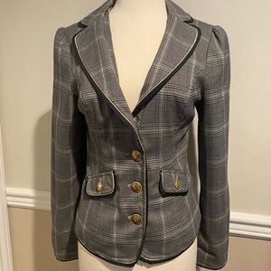 Pre-owned fitted Plaid blazer sz M
